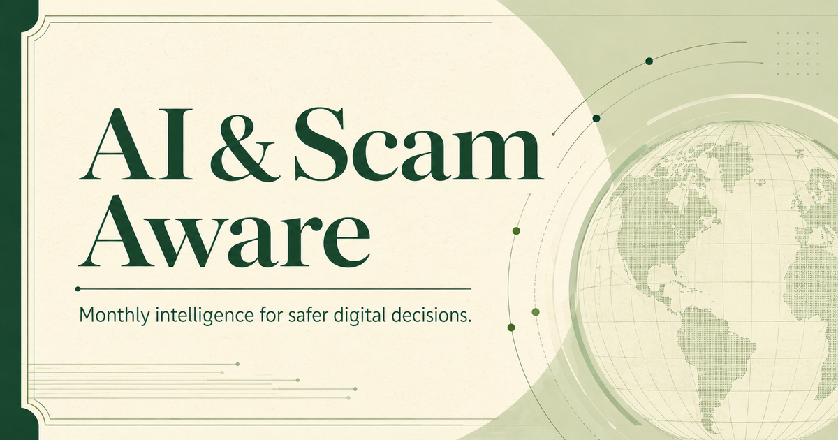 AI and Scam Aware monthly newsletter cover